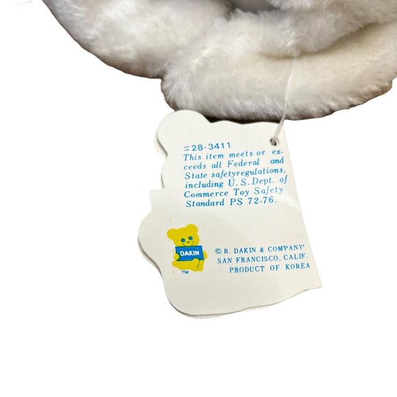 VTG Dakin 1976 Bean Bags Finnegan Seal Plush White Stuffed Animal 10" TAGS - Picture 2 of 10